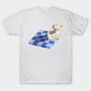 Optical Illusion - Checker Board / Teddy Bear T-Shirt